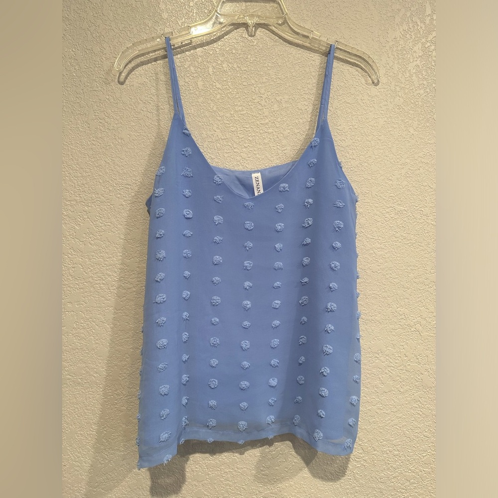 Light Blue Polka Dot Top